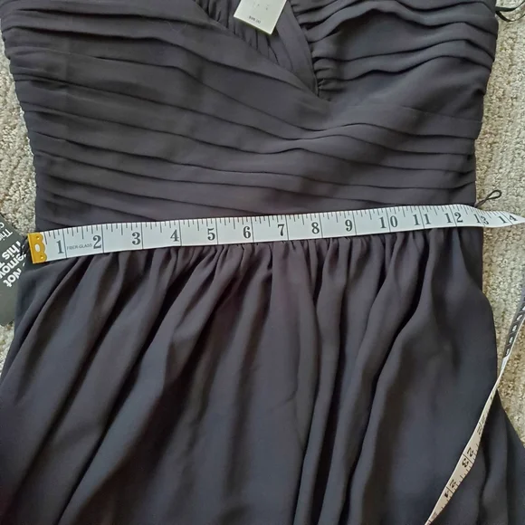 Express one shoulder black dress with pleats, size 2 - Picture 12 of 13